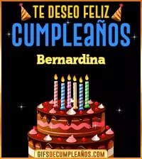 GIF Te deseo Feliz Cumpleaños Bernardina